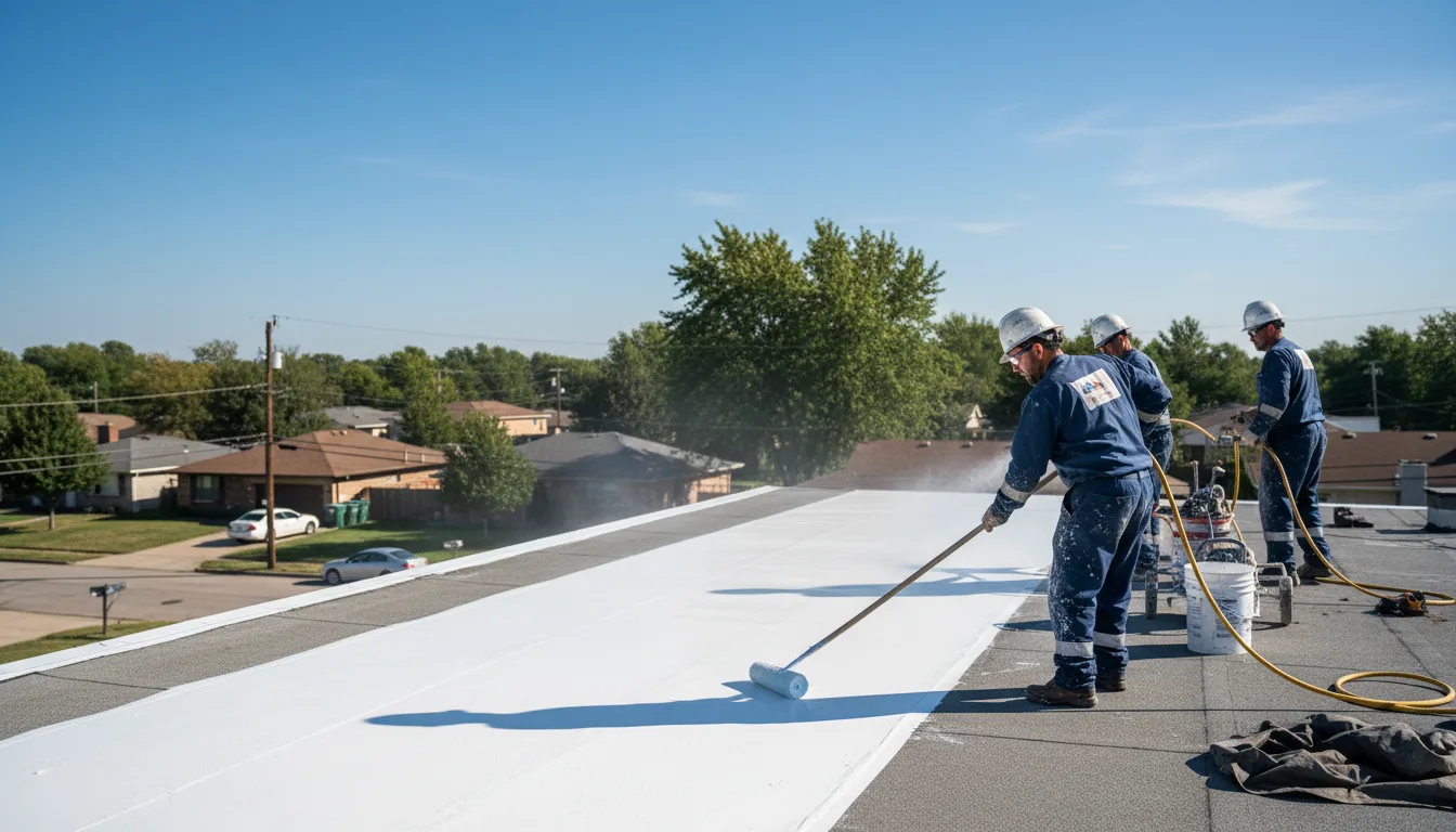 Commercial roof coating in Aledo, TX near me